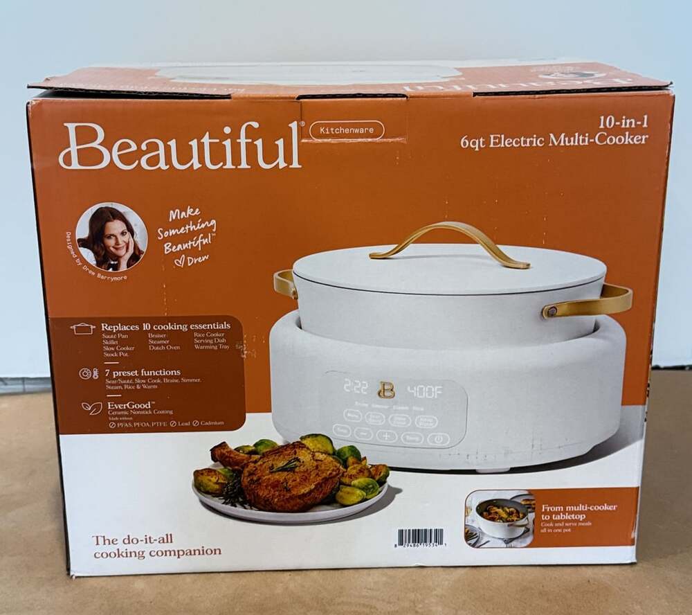 Beautiful by Drew Barrymore 10-in-1 6qt Electric Multi-Cooker